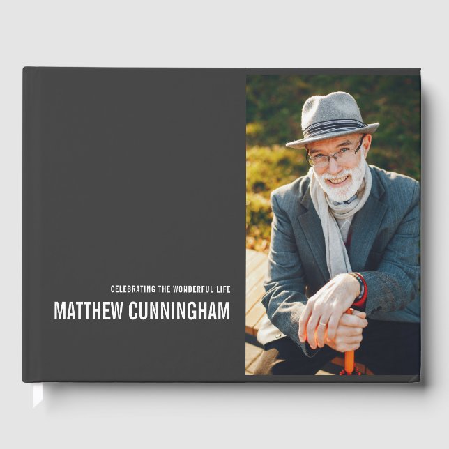 Livro De Visitas Memorial De Fotografias Personalizadas Modernas Pa (Frente)