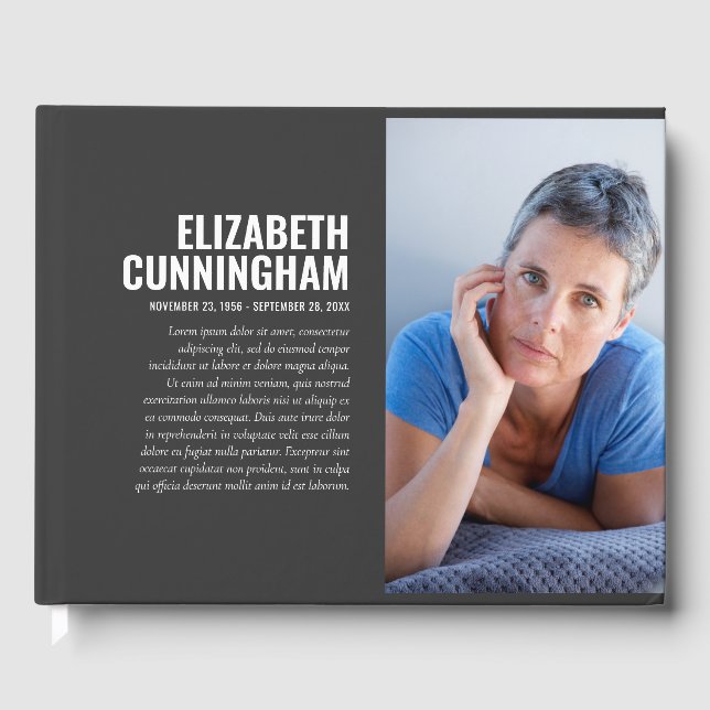 Livro De Visitas Memorial de Fotografias Simples e Moderno (Frente)