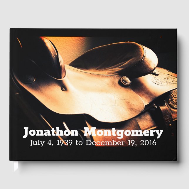 Livro De Visitas Memorial de Oração de Saddle e Cowboy Ocidental (Frente)