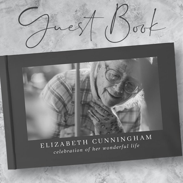 Livro De Visitas Memorial Elegante Moderno Simples Foto Dois (Criador carregado)