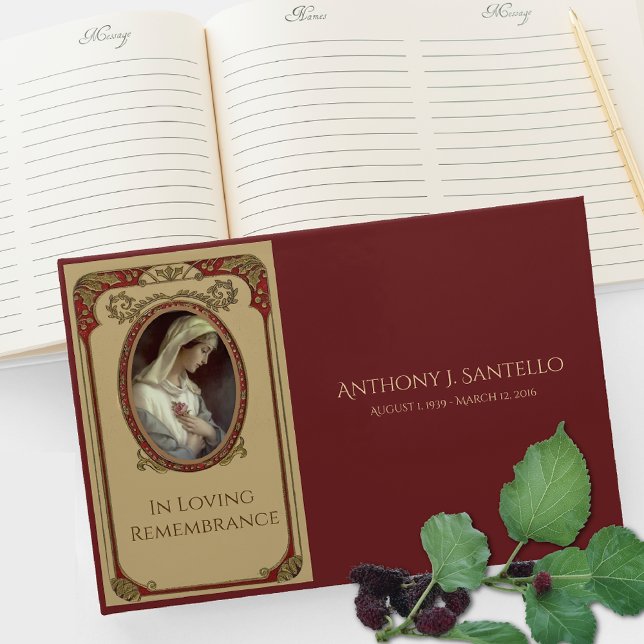 Livro De Visitas Memorial Funeral da Virgem Católica Mary (Criador carregado)