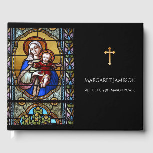 Livro De Visitas Memorial Funeral da Virgem Católica Mary Jesus
