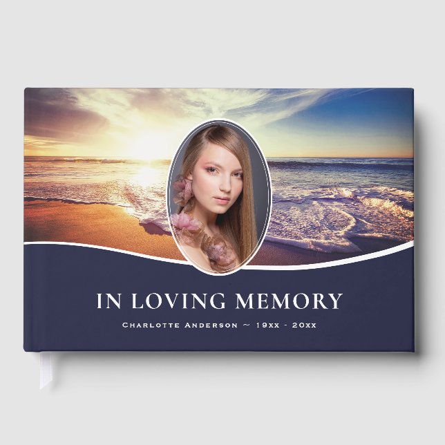 Livro De Visitas Memorial Funeral de Fotografia Sunset Beach (Frente)