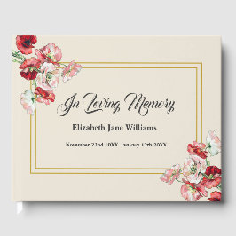 Livro De Visitas Memorial Funeral | Poppias aquáticas