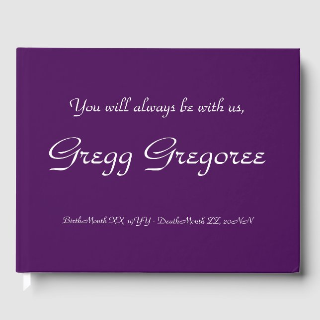 Livro De Visitas Memorial Guest Book (Frente)