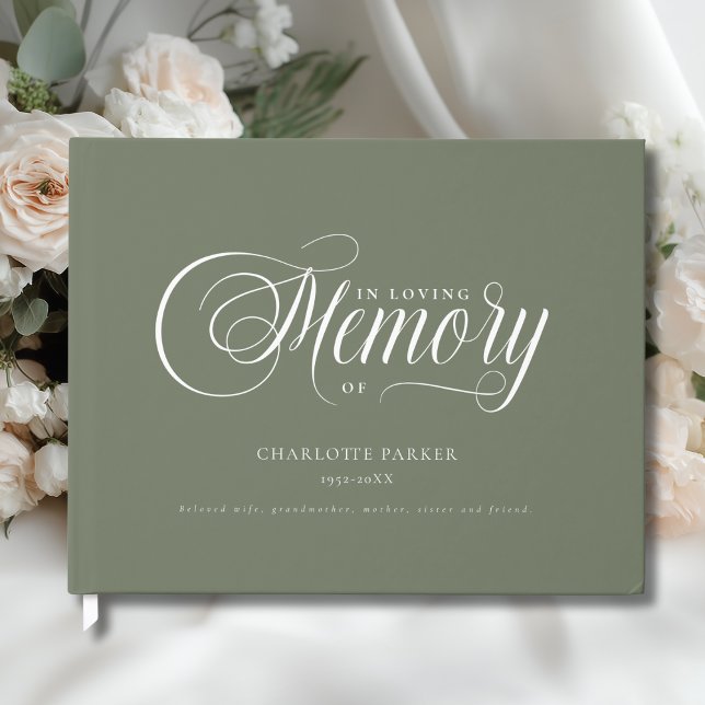 Livro De Visitas Memorial "In Loving memory"  Green (Memorial "In Loving memory" Green Guest Book)