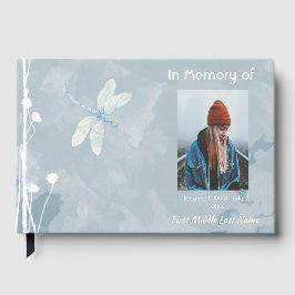Livro de Visitas Memorial Libélula Flor Branca