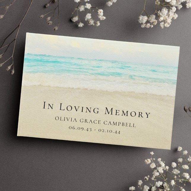 Livro De Visitas Memorial ou Funeral do Oceano de Praia (Beach Memorial Guest Book)