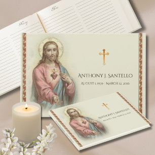 Livro De Visitas Memorial sagrado do funeral de Jesus do coração