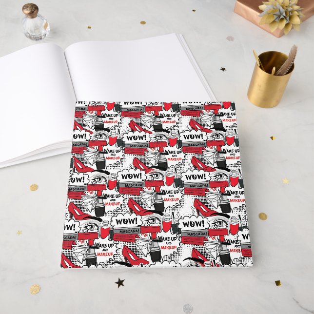 Livro De Visitas Menina de maquiagem bonita - Bela kawaii e moda de (Frente aberta)