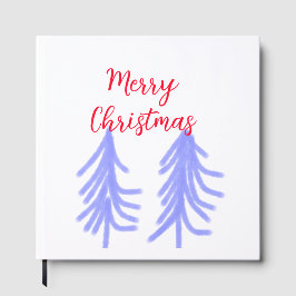 Livro De Visitas Merry Natal - Pinheiros de pinheiros roxos