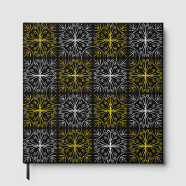 Livro De Visitas Metallic flower tile abstract