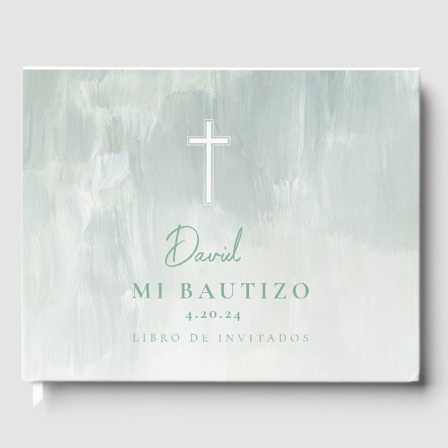Livro De Visitas Mi Bautizo Verde Libro Visitas Espanhol (Frente)