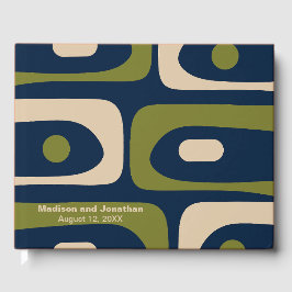 Livro De Visitas Mid Century Modern Retro Piquet Personalized