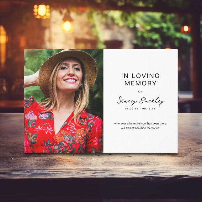 Livro De Visitas Minimal In Loving Memroy Photo Remembrance (Criador carregado)