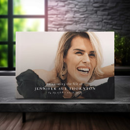 Livro De Visitas Minimal Memorial Foto & Mensagem de Condolências