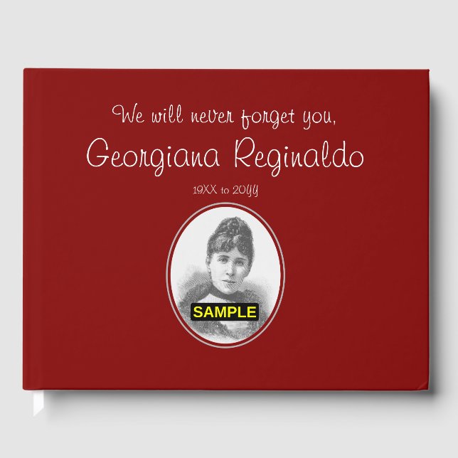 Livro De Visitas Mínimo, Simple Memorial Guestbook (Frente)