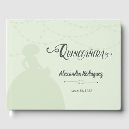 Livro De Visitas Mint Green Charro Silhouette Quinceanera