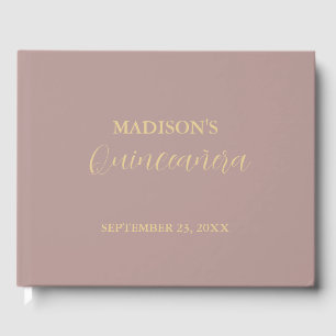 Livro De Visitas Minúscula quinceñera rosa moderna