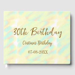 Livro De Visitas Mocho de cor laranja aniversário de 30 anos amarel