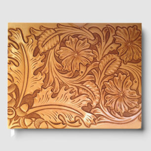 Livro De Visitas Moda russa marrom do cowboy couro ocidental