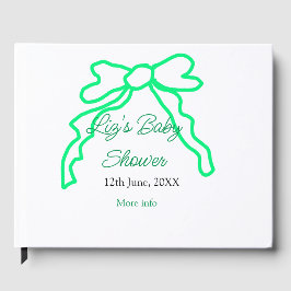 Livro De Visitas Modelo de data de adição de nome do chá de fraldas