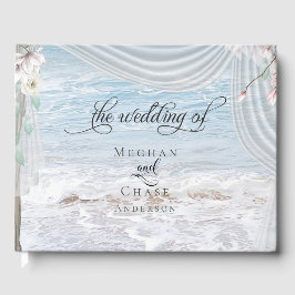 Livro De Visitas Modern Beach Waves Driftwood Arbor