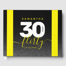 Livro De Visitas Modern Girly Bright Yellow 30 e Flirty