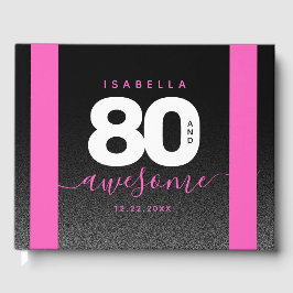 Livro De Visitas Modern Girly Pink 80 e Incrível