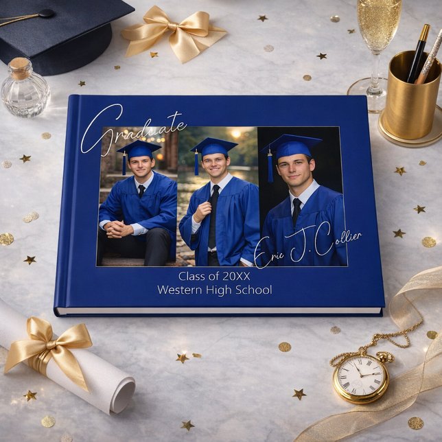 Livro De Visitas Modern Graduation Party Photo Display (Criador carregado)