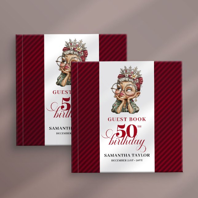 Livro De Visitas Modern playful 50th birthday woman guest book (Modern playful 50th birthday woman guest book)