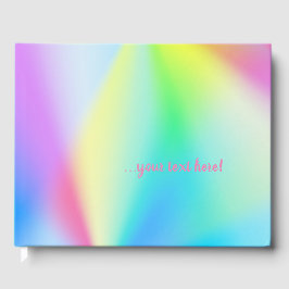 Livro De Visitas Moderno arco-íris pastel iridescente falso colori