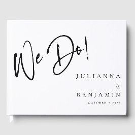 Livro De Visitas Moderno Fazemos Texto Preto Personalizado Elegante