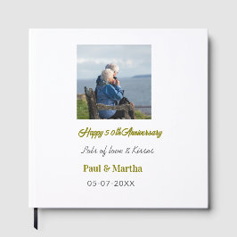 Livro De Visitas Moderno feliz 50º aniversário adicionar nome data 