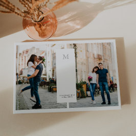 Livro De Visitas Moderno Minimalista | 3 Foto Monograma Casamento