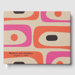 Livro De Visitas Moderno Retro Piquet Personalizado de Meados do Sé