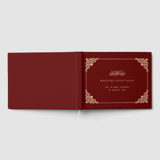 Livro De Visitas Moldura Antiga Barroca Borgonha Dourada Casamento