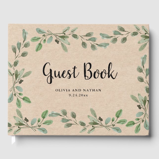 Livro De Visitas Molereca | Kraft Look Wedding (Frente)