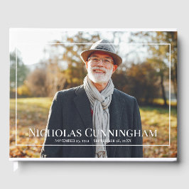 Livro De Visitas Monograma Foto Personalizada no Memorial do Quadro