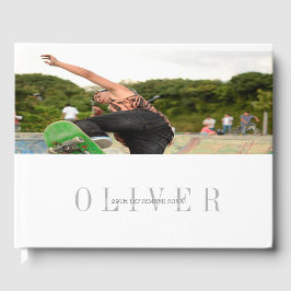 Livro De Visitas Monograma Foto pessoal Bar moderno Mitzvah