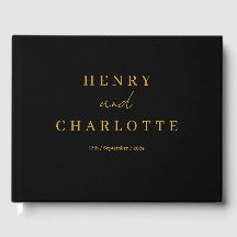 Monograma Minimalista Simples Dourado e Preto