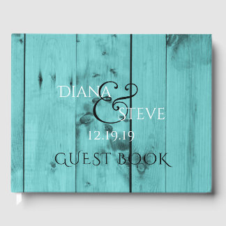 Livro De Visitas Monograma Rustic Wedding | Madeira com tartaruga