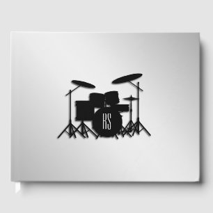 Livro De Visitas Monogramo Drum Set Silver