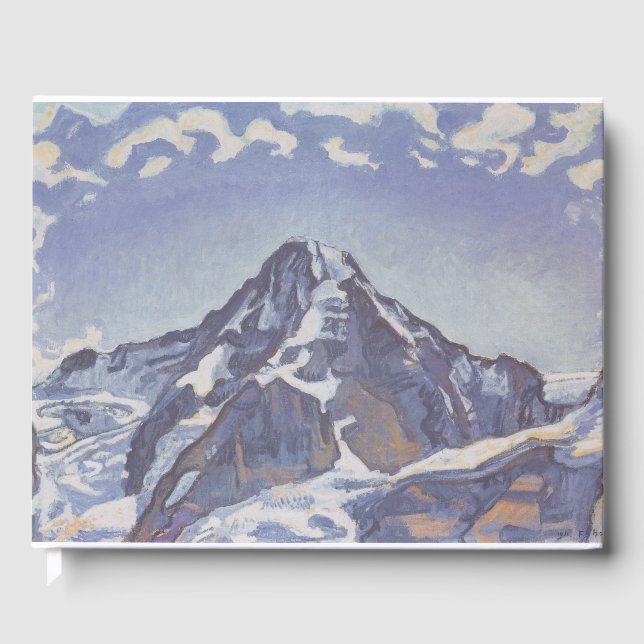 Livro De Visitas Montanha Monge Com Nuvens (Ferdinand Hodler) (Frente)