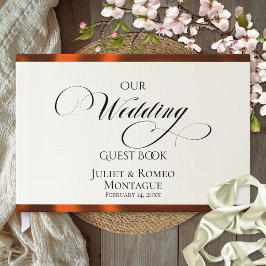 Livro De Visitas Montanhas em Aquarela Nosso Casamento Marfim/Cobre