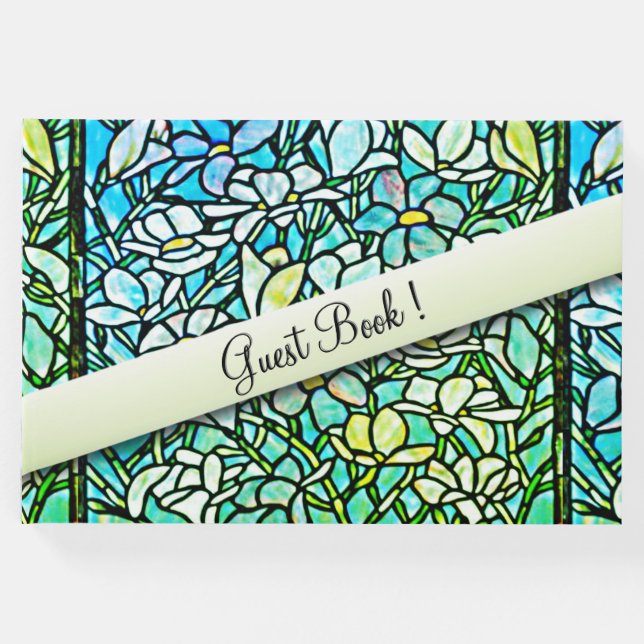 Livro De Visitas Mosaico Verde Floral (Frente)