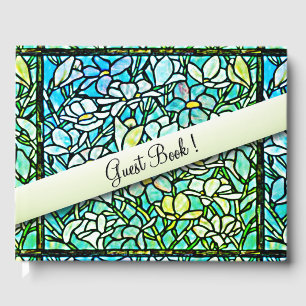 Livro De Visitas Mosaico Verde Floral