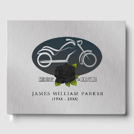 Livro De Visitas Motocicleta invadindo guestbook funerário no céu