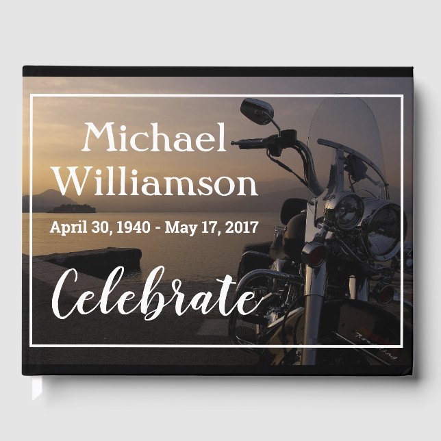 Livro De Visitas Motociclo Próximo à Celebração da Vida da Água (Frente)