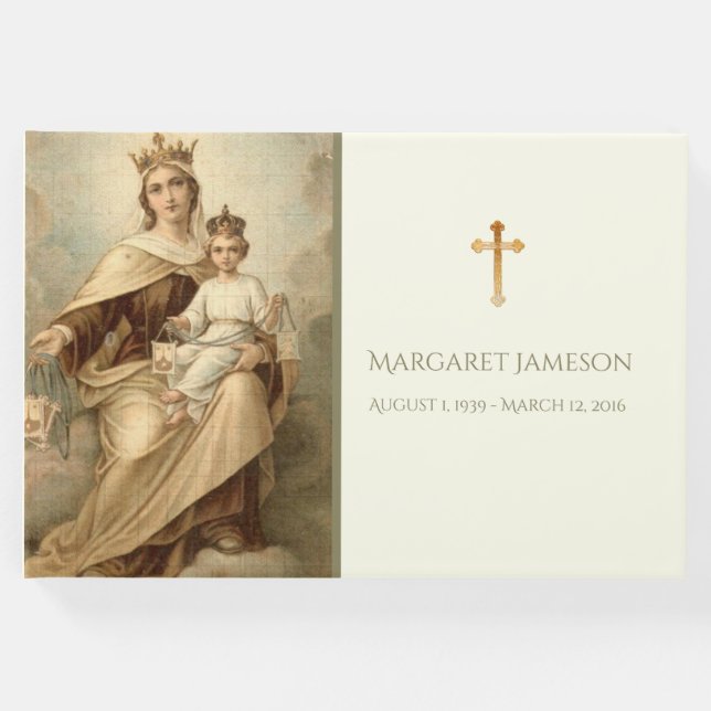 Livro De Visitas MOUNT CARMEL Virgem Maria Memorial Funeral (Frente)